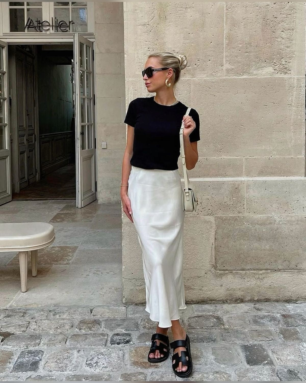 GR | Satin Maxi Skirt for Women