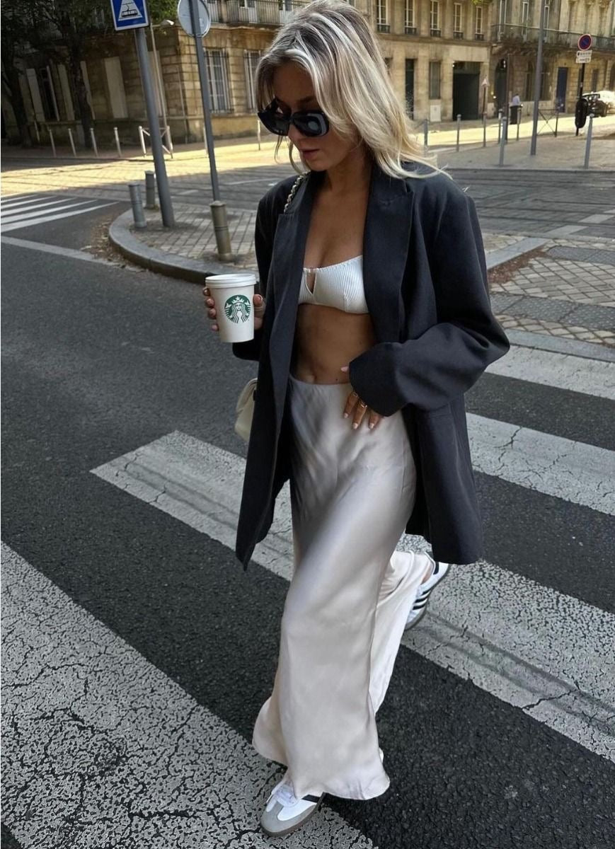 GR | Satin Maxi Skirt for Women