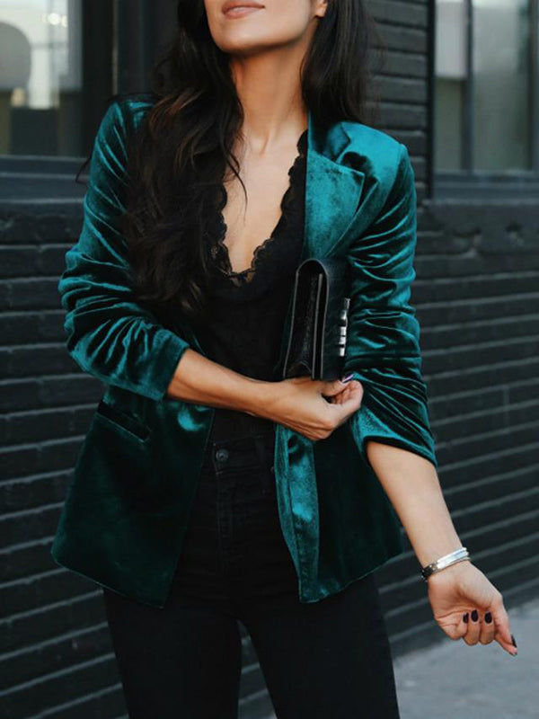 GR | Velour blazer for women