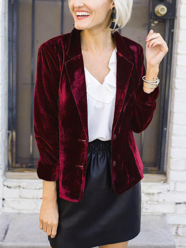 GR | Velour blazer for women