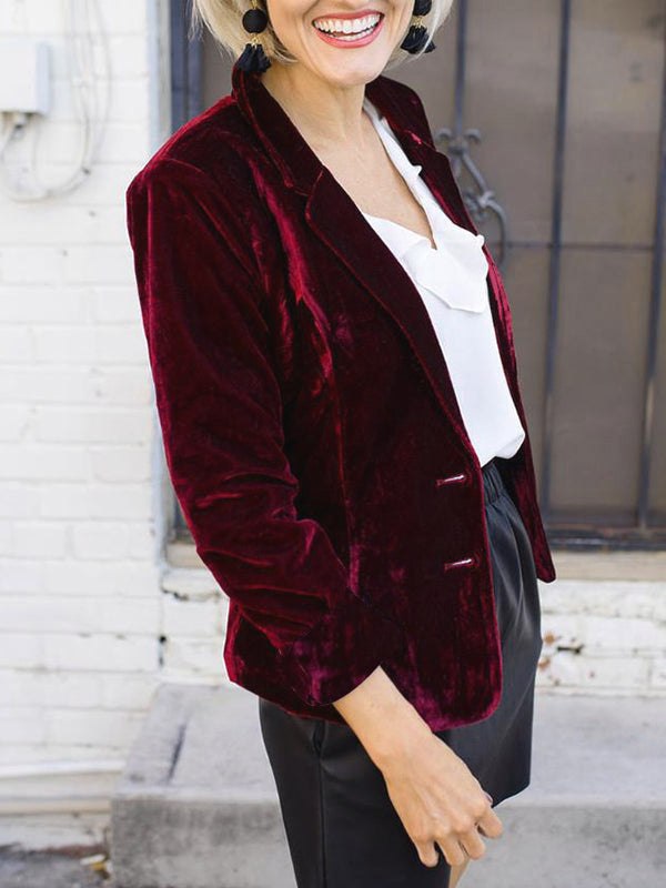GR | Velour blazer for women