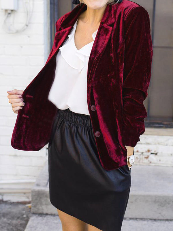 GR | Velour blazer for women