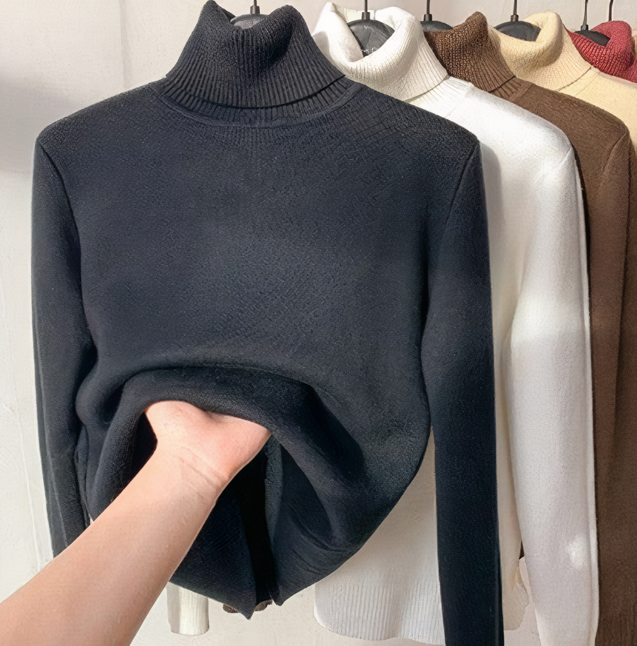 GR - Rollkragenpullover mit Samtfutter