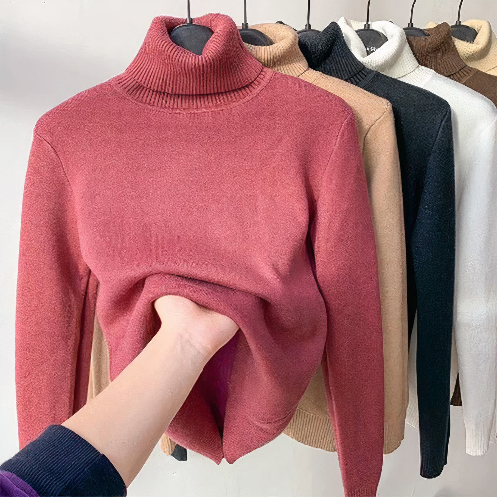 GR - Rollkragenpullover mit Samtfutter