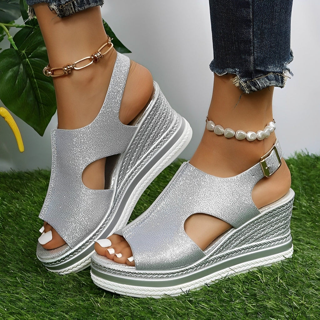 GR | Women's platform wedge sandals