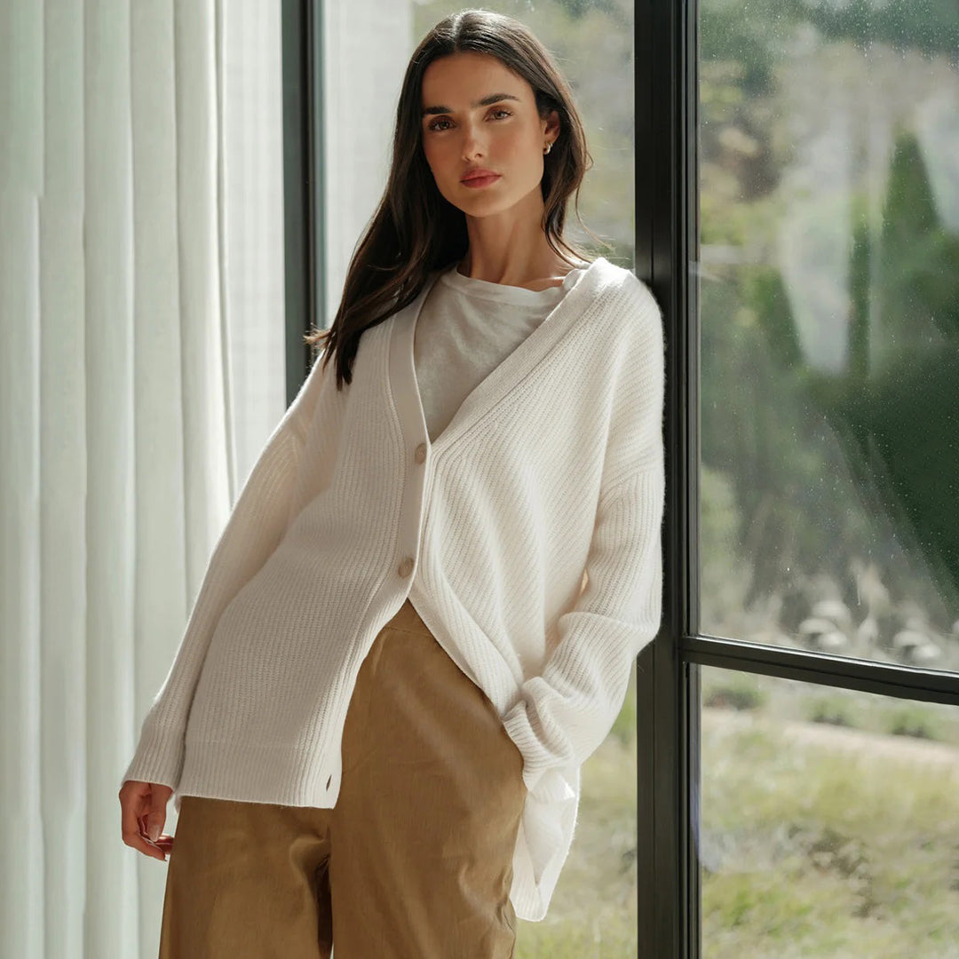 GR | Warme Knopf-Strickjacke für Damen
