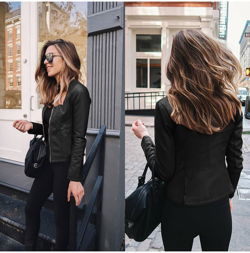 GR | Elegant leather jacket for women.