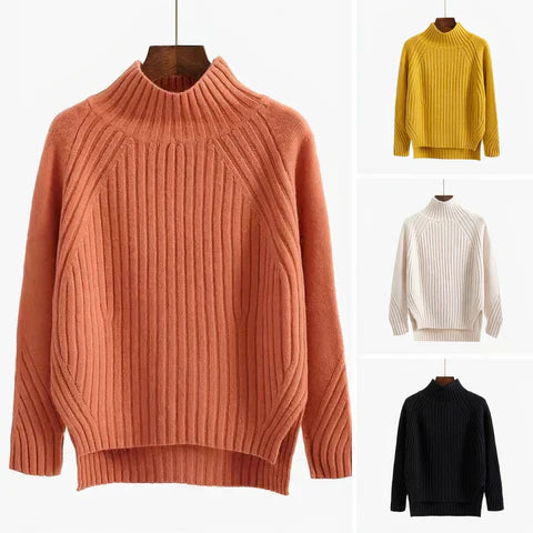 GR | R halsausschnitt Gemütlicher Strickpullover für Frauen