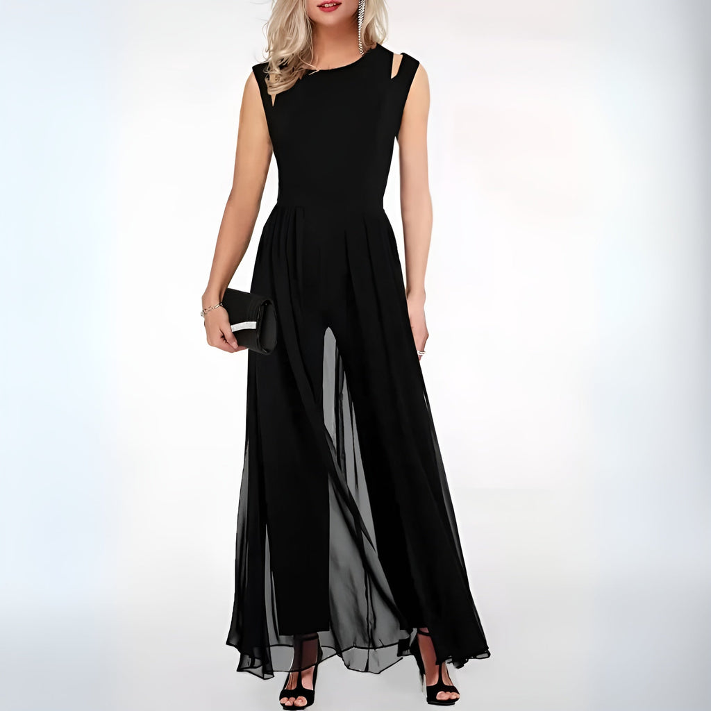 GR | Jumpsuit - Chiffon - Sleeveless - Elegant style for special occasions
