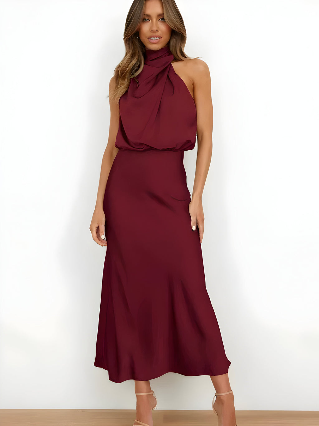 GR | Elegant satin dress design