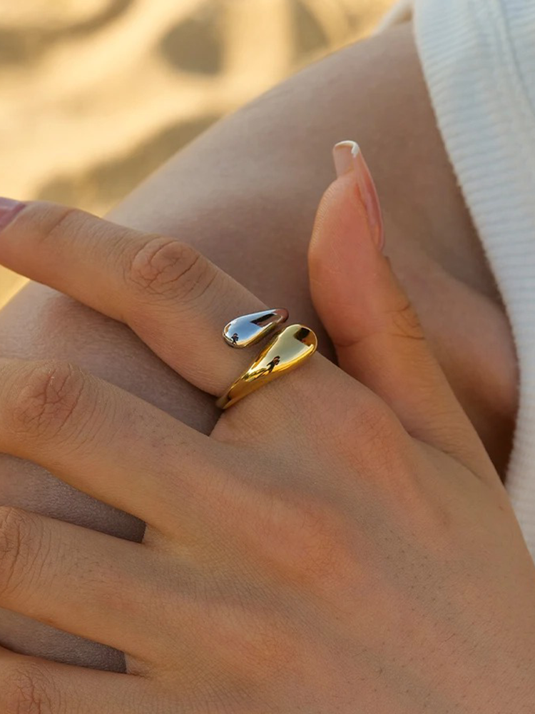 GR | Gold and Silver Ring Made of High-Quality Stainless Steel