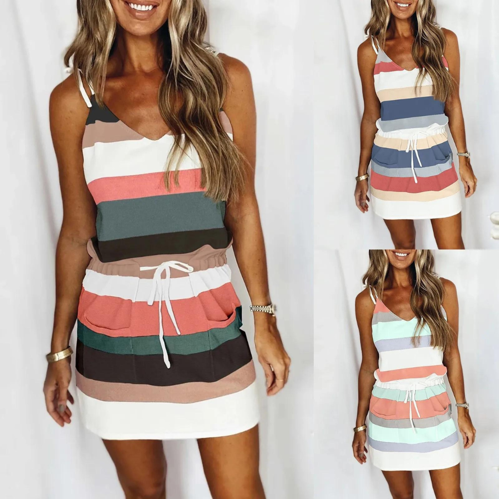 GR | Elegant dress with elastic drawstring