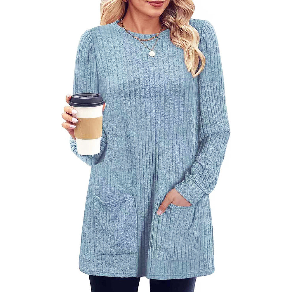 GR | Autumn and Winter new mid-length sweater dress for women