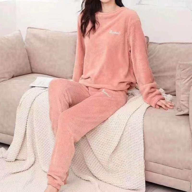 GR | Pyjama Set Warm Plush Sleepwear for Women