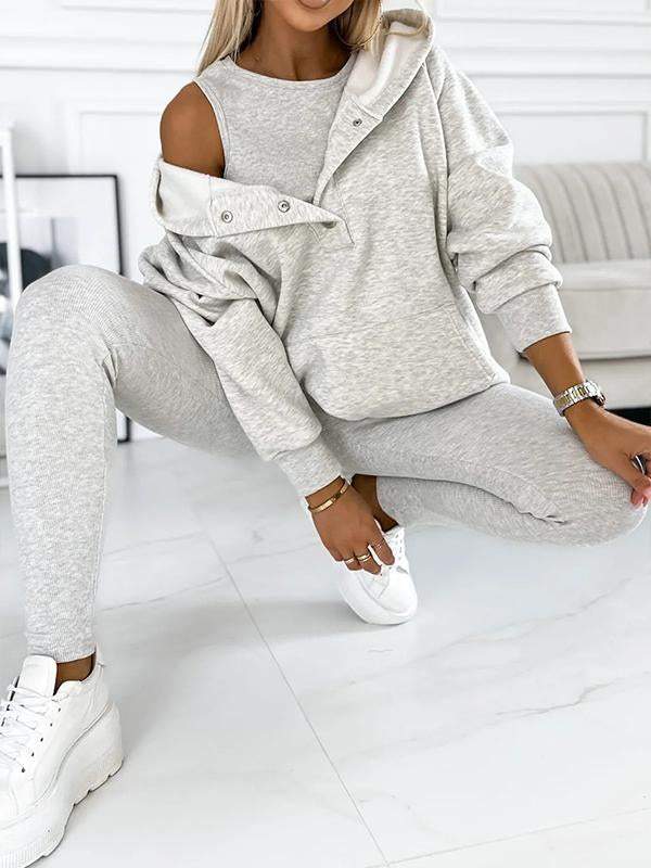 GR | Set Oversize Hoodie Leggings Loungewear Set Damenbekleidung