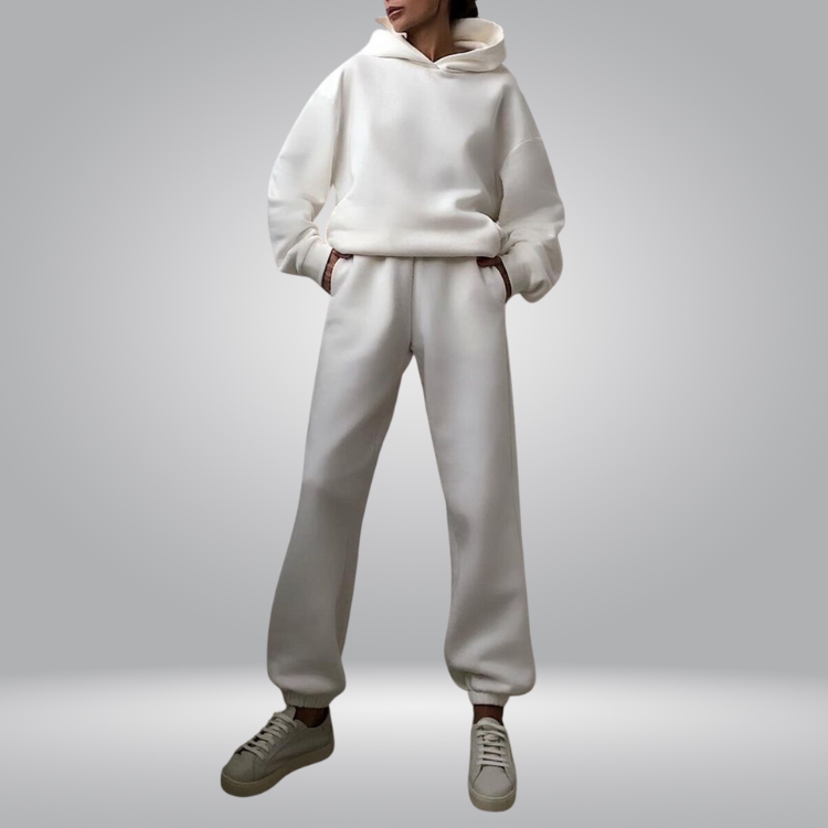 GR | Trainingsanzug Lässiges 2-teiliges Hoodie & Sweatpants Set für Damen