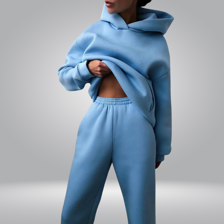 GR | Trainingsanzug Lässiges 2-teiliges Hoodie & Sweatpants Set für Damen