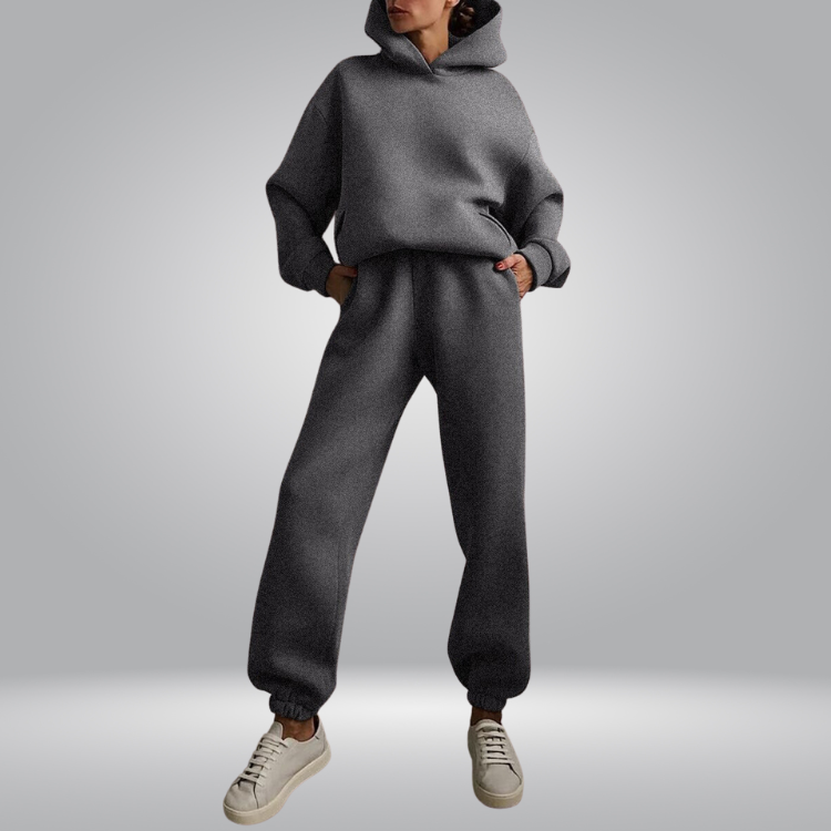 GR | Trainingsanzug Lässiges 2-teiliges Hoodie & Sweatpants Set für Damen