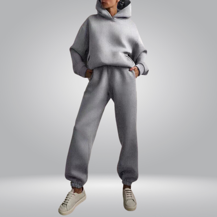 GR | Trainingsanzug Lässiges 2-teiliges Hoodie & Sweatpants Set für Damen