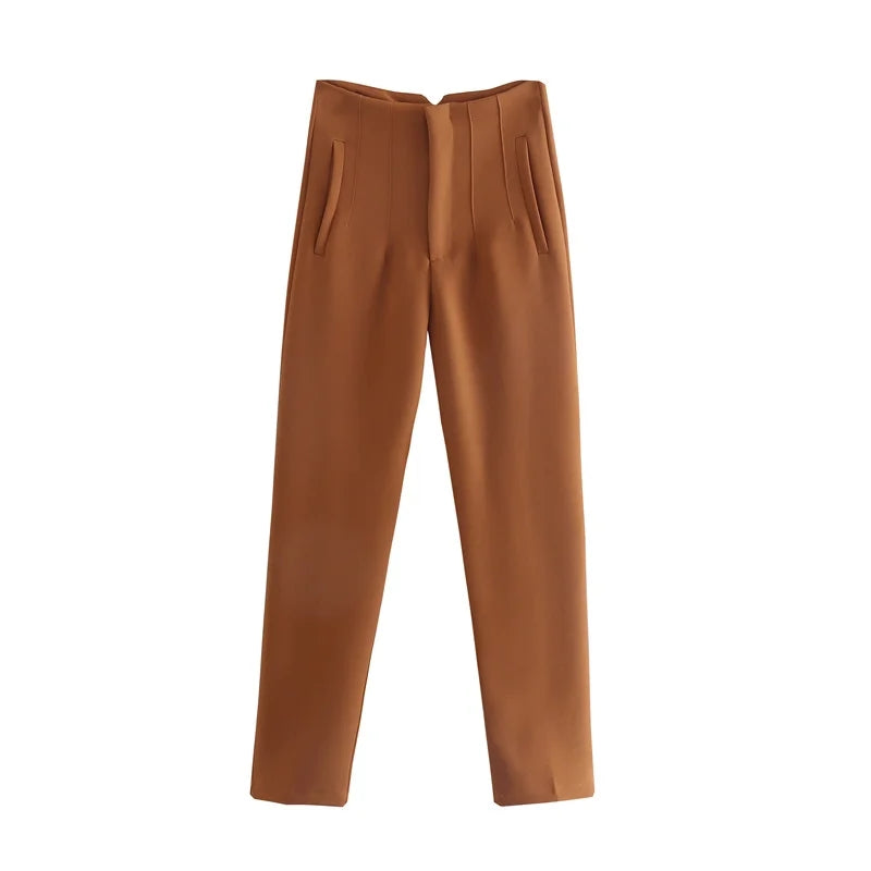 GR Vintage Hose mit geradem Reißverschluss und erhöhter Taille