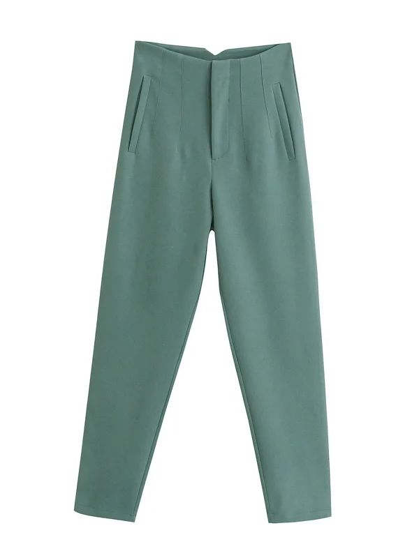 GR Vintage Hose mit geradem Reißverschluss und erhöhter Taille