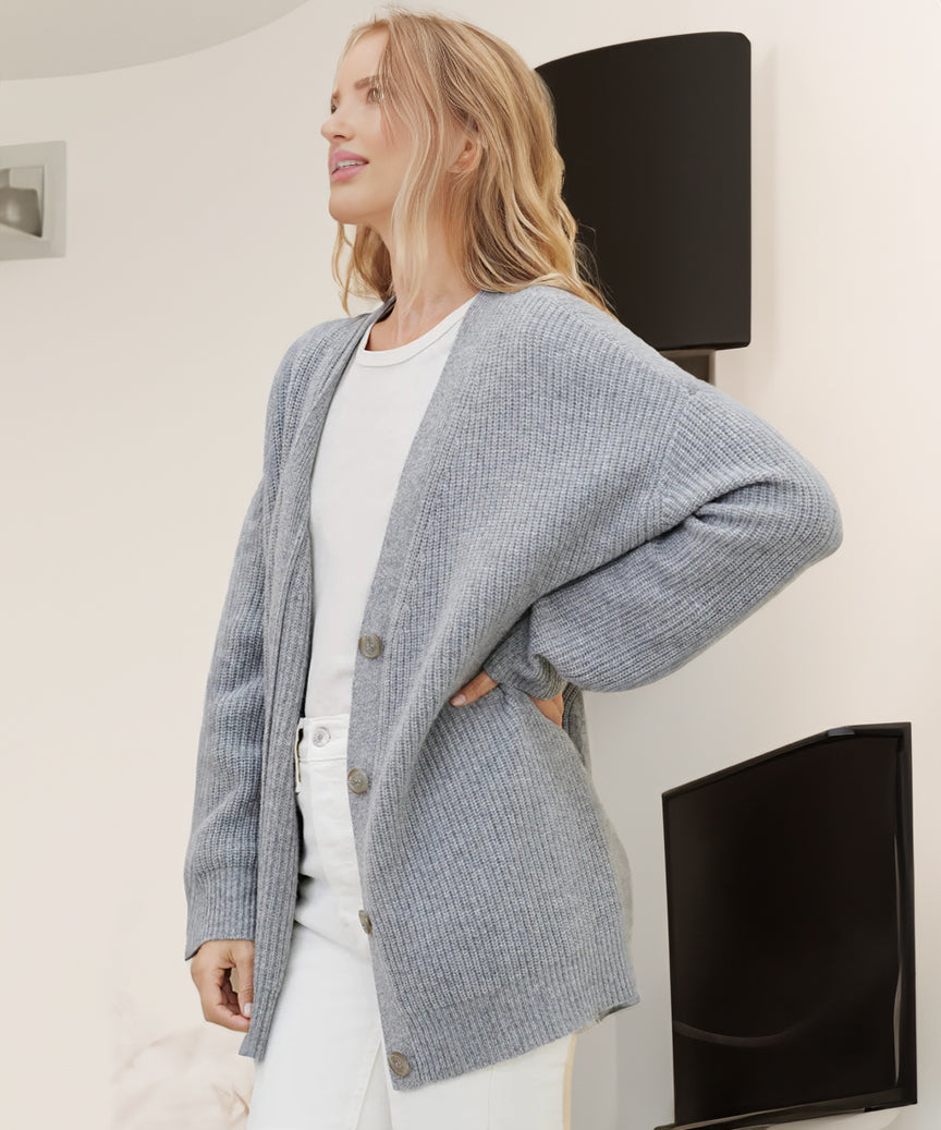GR | Strickjacke Übergröße Knopfleiste Strickjacke Damenbekleidung