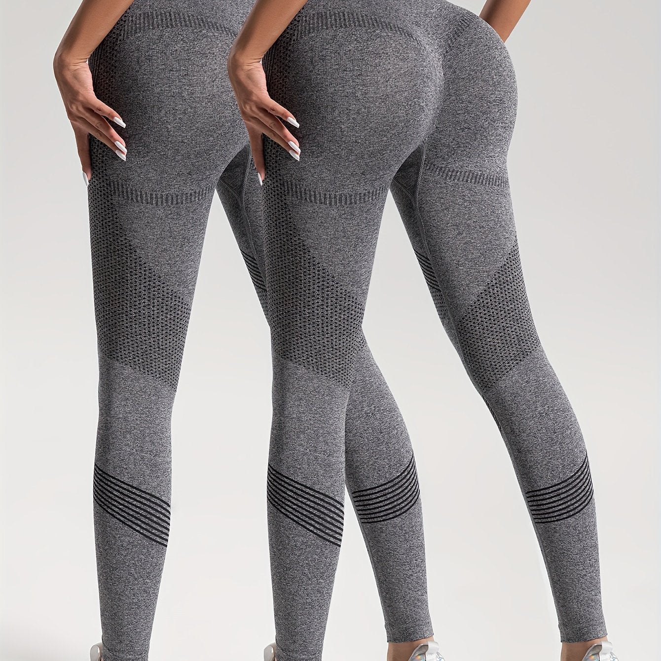 GR | Elegance Set of 2 Polka Dot Fitness Leggings for Stylish Workouts
