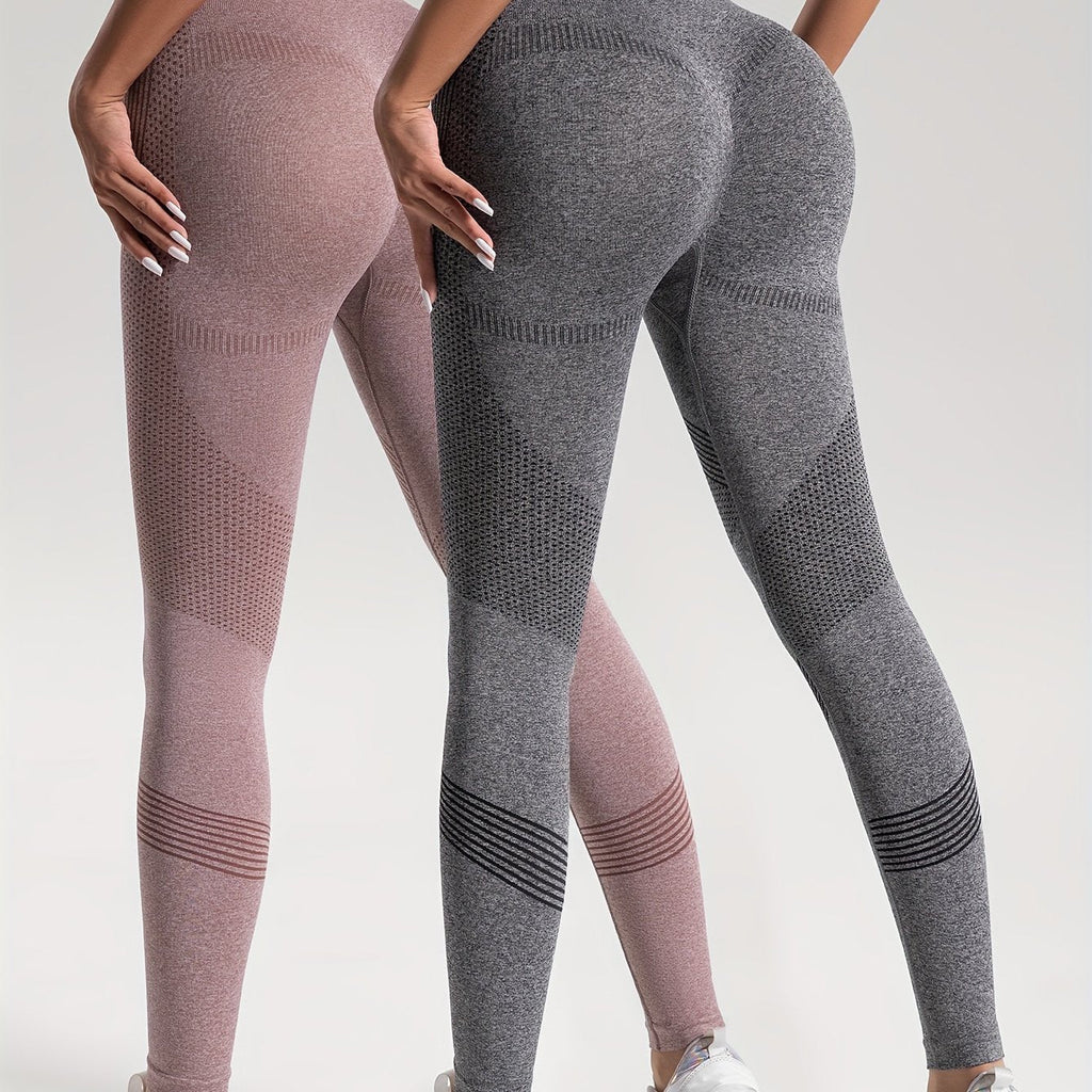 GR | Elegance Set of 2 Polka Dot Fitness Leggings for Stylish Workouts