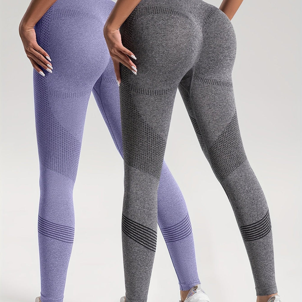 GR | Elegance Set of 2 Polka Dot Fitness Leggings for Stylish Workouts