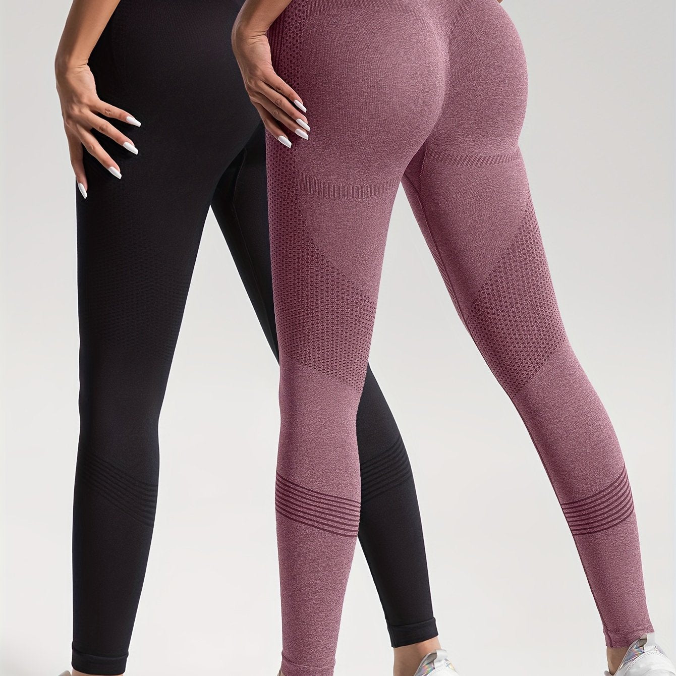GR | Elegance Set of 2 Polka Dot Fitness Leggings for Stylish Workouts