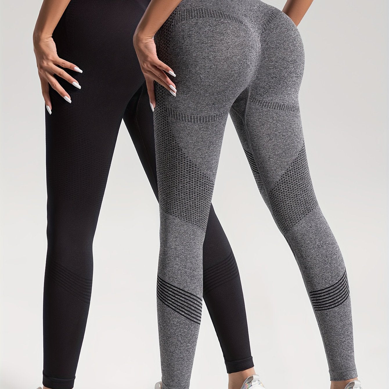 GR | Elegance Set of 2 Polka Dot Fitness Leggings for Stylish Workouts