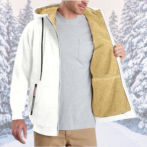 GR | Fleece-lined zip hoodie
