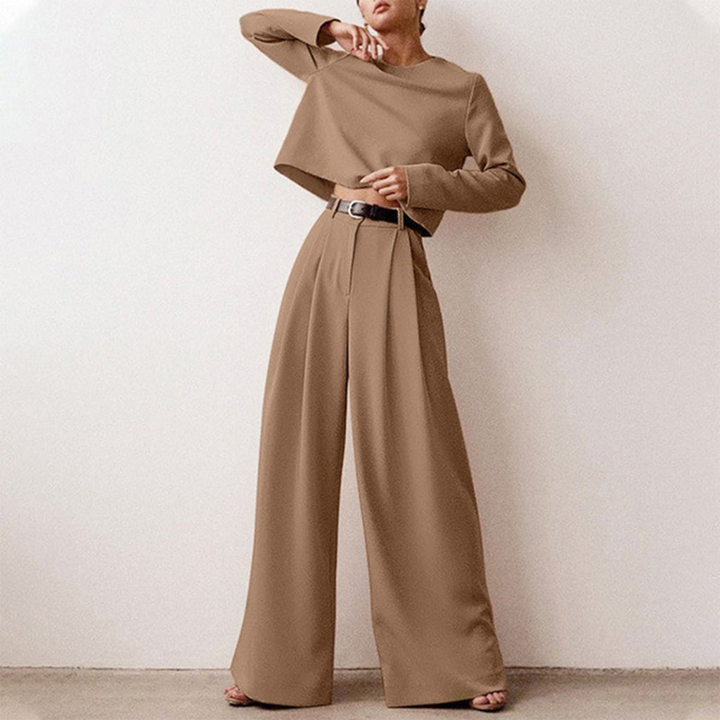 GR | Long-sleeved and wide-leg trousers for women