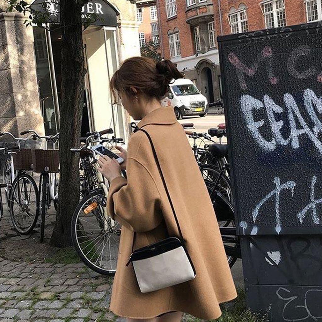 GR Single-breasted elegant women's coat 