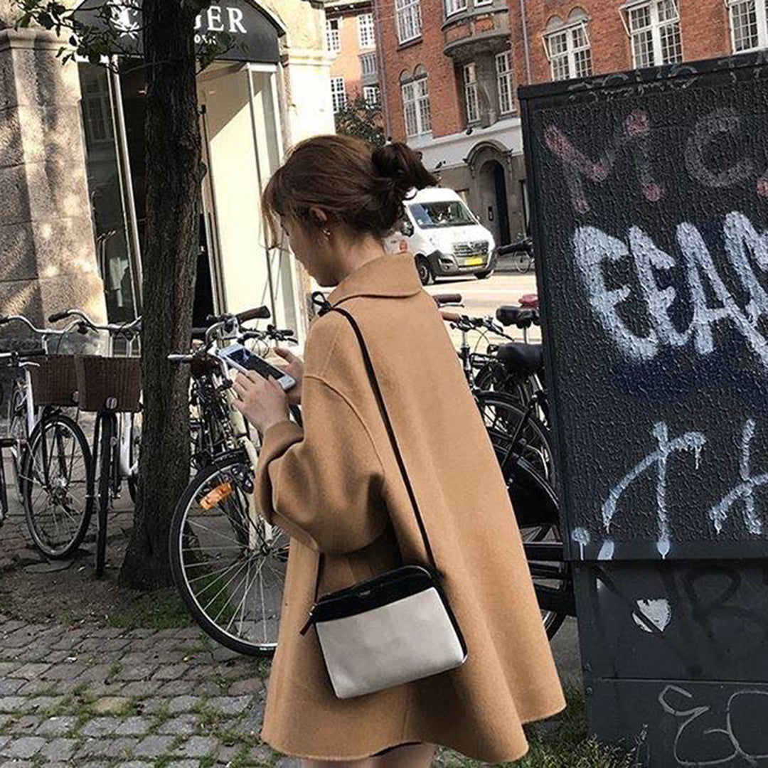 GR Single-breasted elegant women's coat 