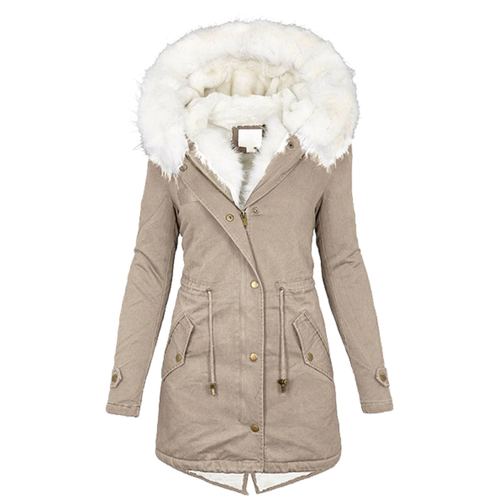 GR Elegant winter jacket with hood and button detail