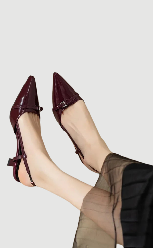 GR | Patent leather sandals with a comfortable block heel