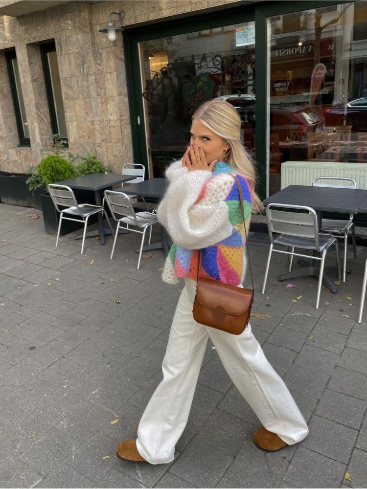 GR | Strickjacke mit buntem Patchwork