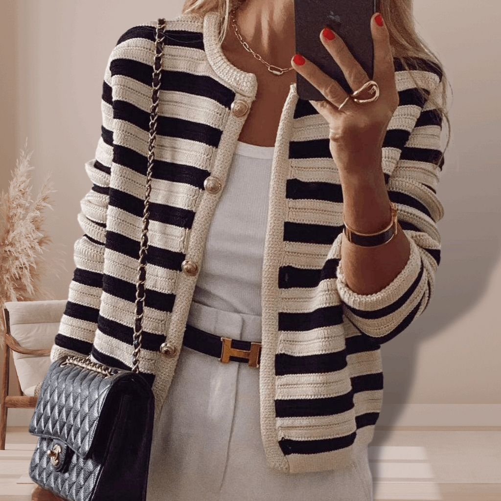 Cardigan a righe