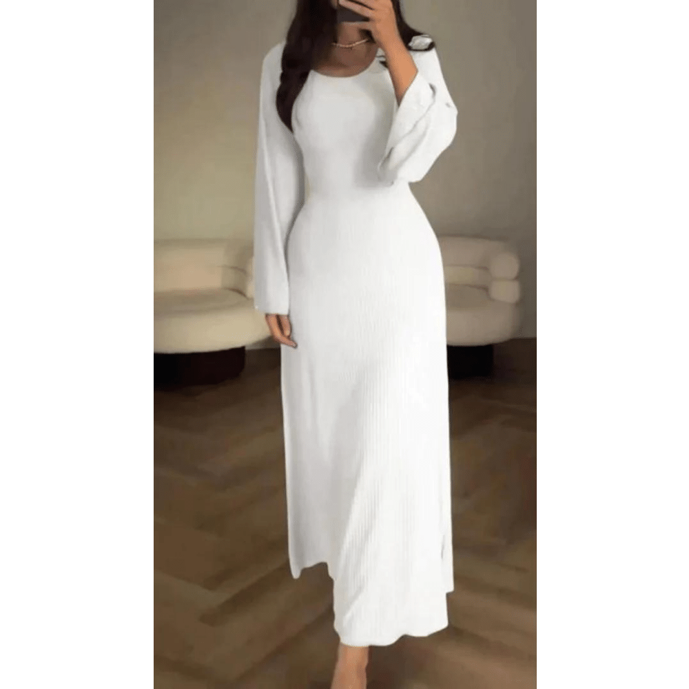 GR - Elegant long round ribbed dress