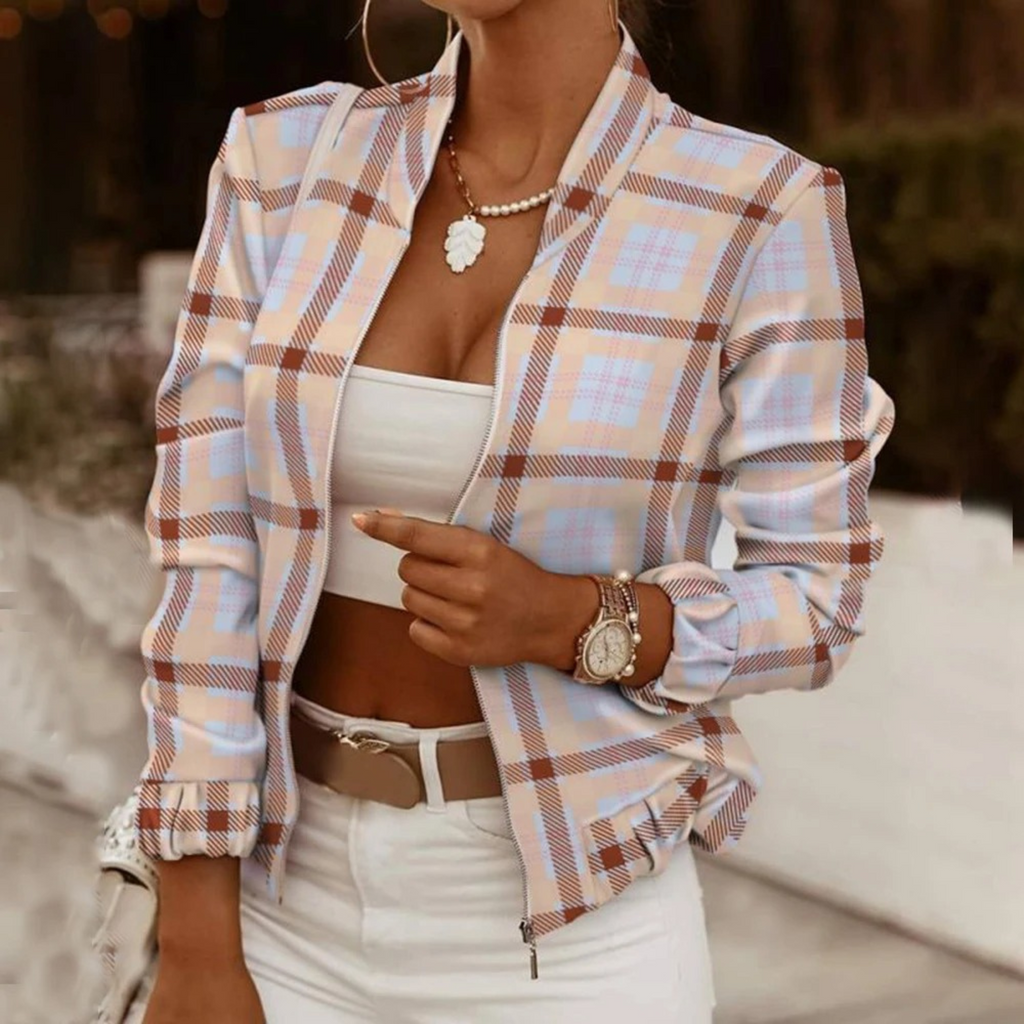 GR | Baroque-Inspired Lightweight Bomber Jacket for Women