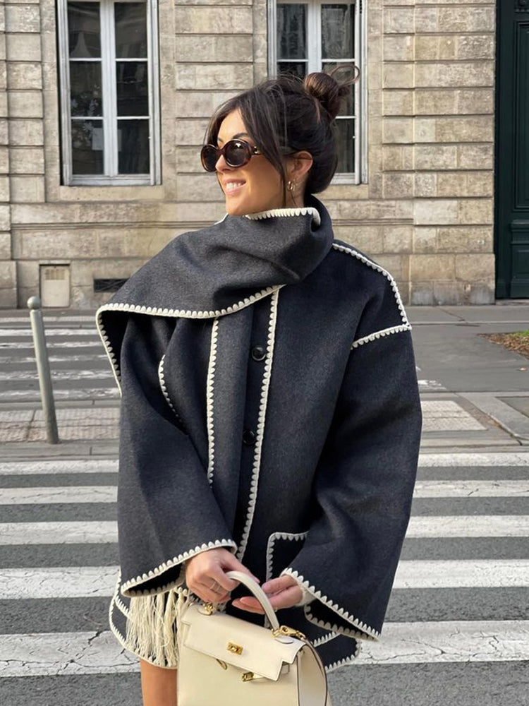 GR - Statement jacket with scarf 
