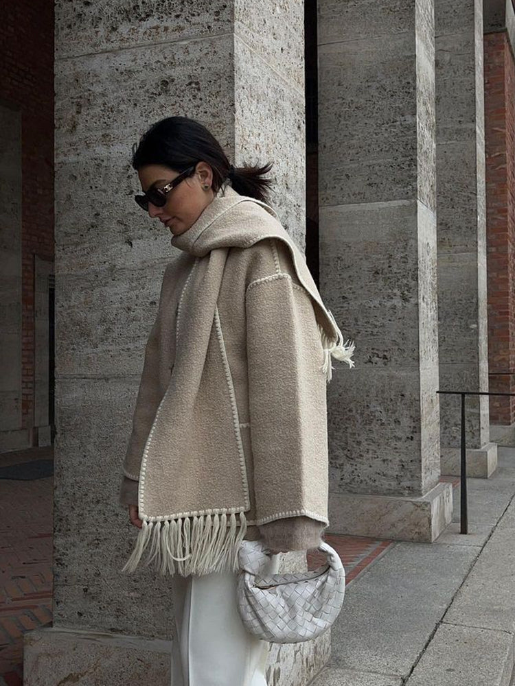 GR - Statement jacket with scarf 