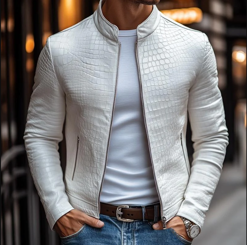 GR | Luxurious crocodile leather jacket