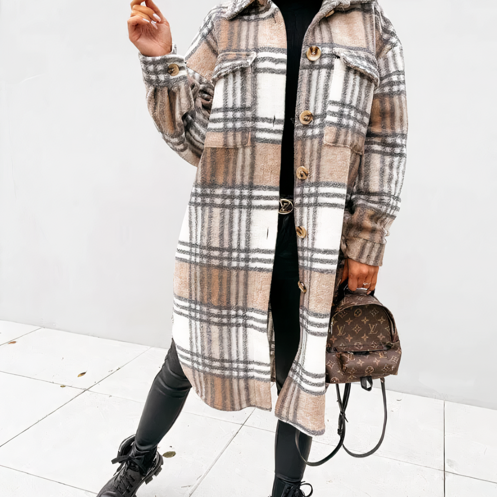 GR - Long Checkered Winter Jacket