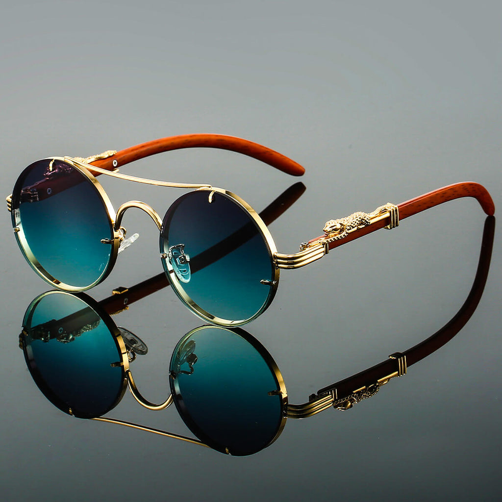 GR | Oval Retro Sunglasses Made of Metal