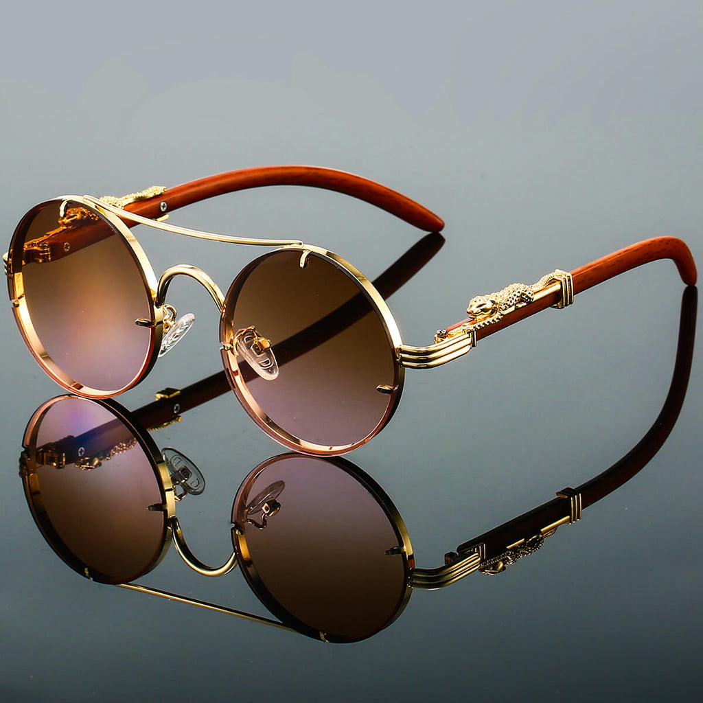 GR | Oval Retro Sunglasses Made of Metal