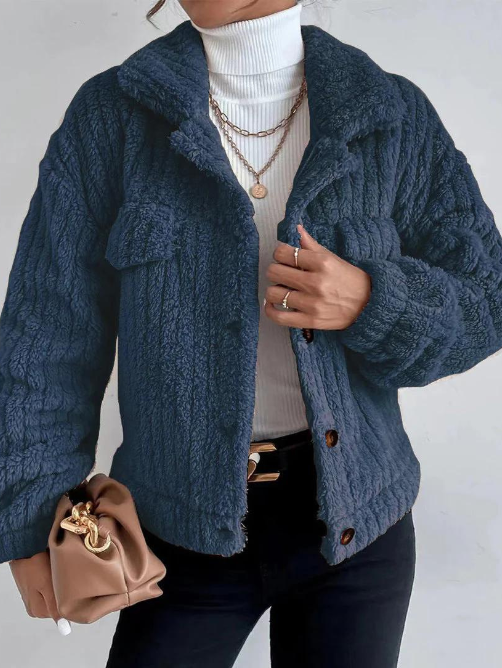 GR | Thick plush jacket for women