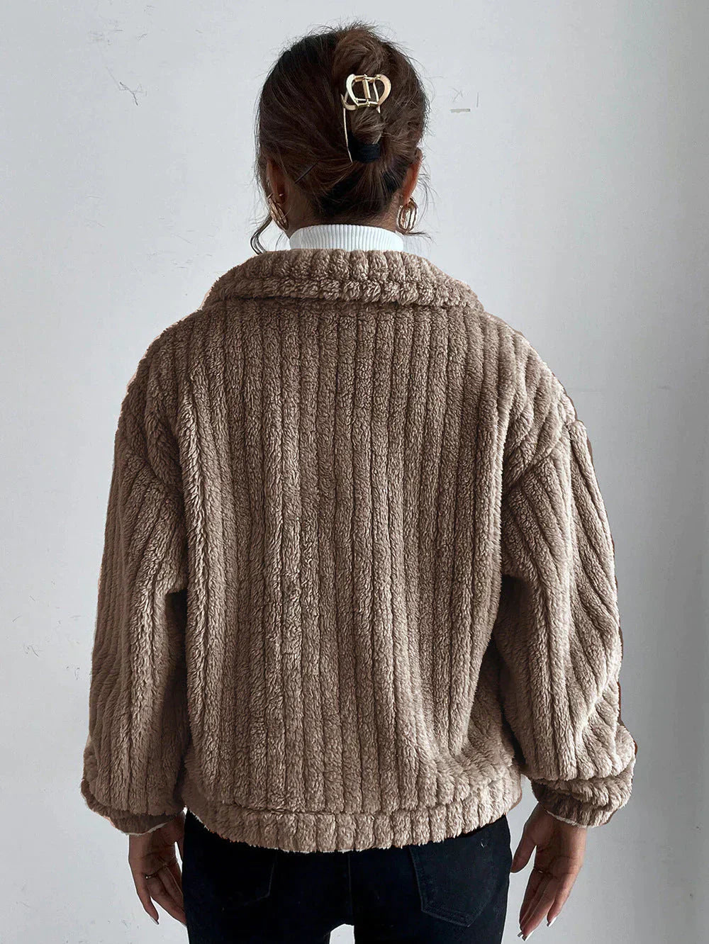 GR | Thick plush jacket for women