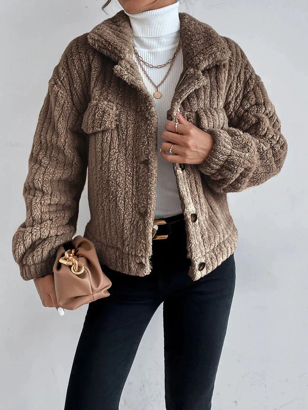 GR | Thick plush jacket for women